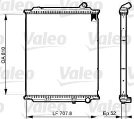 Panal del radiador, refrigeración del motor VALEO 733525
