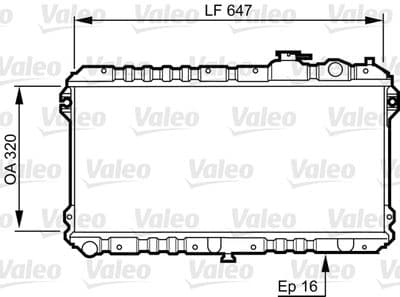 Radiador, refrigeración del motor VALEO 731437