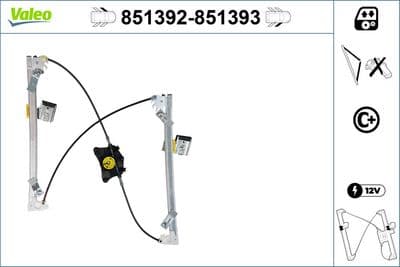 Elevador para ventanas VALEO 851392