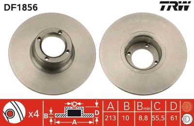 Disco de freno TRW DF1856