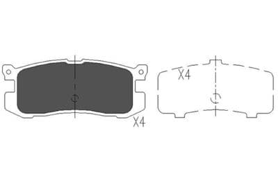 Juego de balatas de freno Kavo Parts KBP-4537