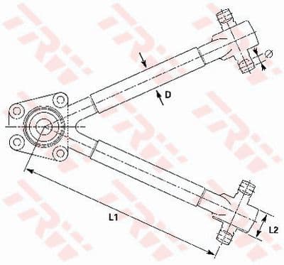 Brazo oscilante, suspensión de ruedas TRW JVL0014