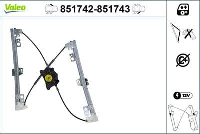 Elevador para ventanas VALEO 851742