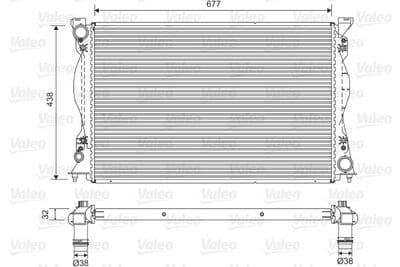 Radiador, refrigeración del motor VALEO 701580