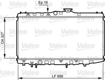 Radiador, refrigeración del motor VALEO 731105