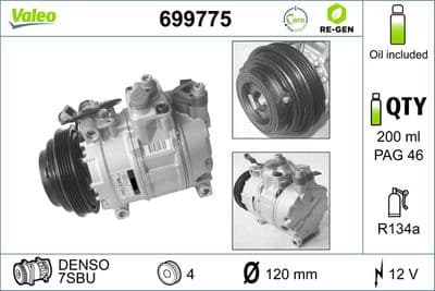 Compresor, aire acondicionado VALEO 699775
