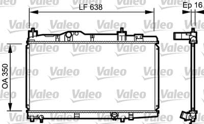 Radiador, refrigeración del motor VALEO 734916