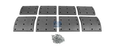 Juego de balatas de freno, freno de tambor DT Spare Parts 2.94172
