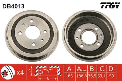 Tambor de freno TRW DB4013