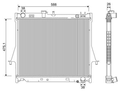 Radiador, refrigeración del motor VALEO 701231