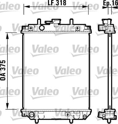 Radiador, refrigeración del motor VALEO 734105