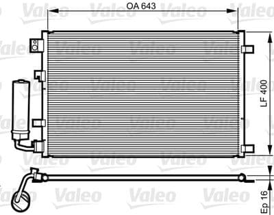 Condensador, aire acondicionado VALEO 814008
