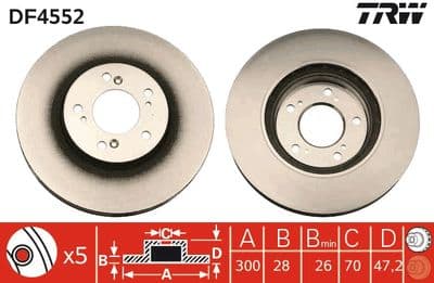 Disco de freno TRW DF4552