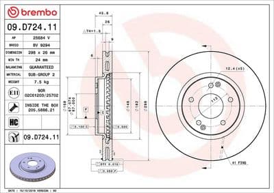 Disco de freno BREMBO 09.D724.11