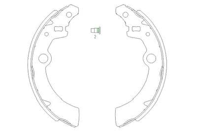 Juego de zapatas de frenos Kavo Parts KBS-8907