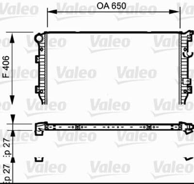Radiador, refrigeración del motor VALEO 735133