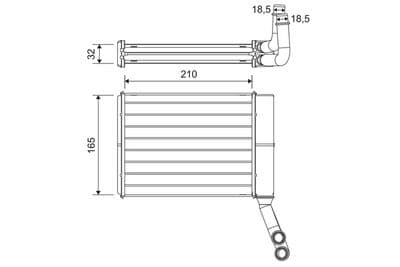Radiador de calefacción, calefacción interior VALEO 811597