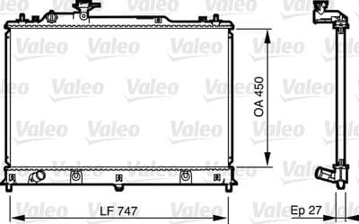 Radiador, refrigeración del motor VALEO 735577