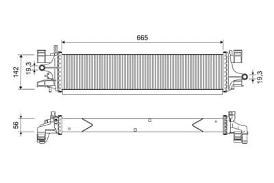 Radiador, refrigeración del motor VALEO 701249
