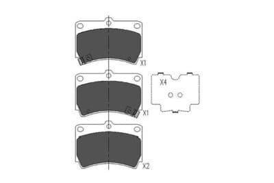 Juego de balatas de freno Kavo Parts KBP-4501