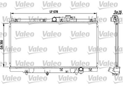 Radiador, refrigeración del motor VALEO 731471