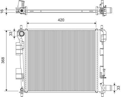 Radiador, refrigeración del motor VALEO 701439