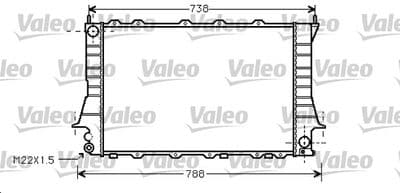 Radiador, refrigeración del motor VALEO 734751