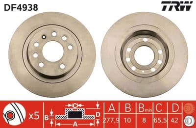 Disco de freno TRW DF4938