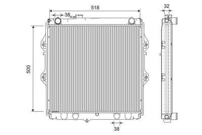 Radiador, refrigeración del motor VALEO 701265