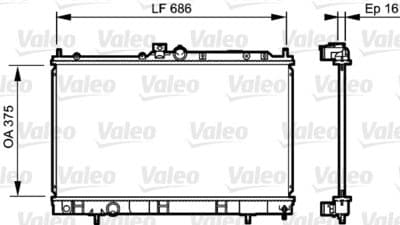 Radiador, refrigeración del motor VALEO 735198
