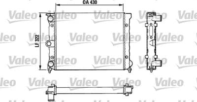 Radiador, refrigeración del motor VALEO 883819