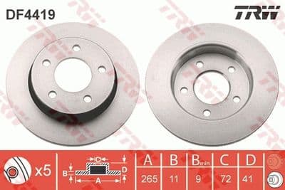 Disco de freno TRW DF4419