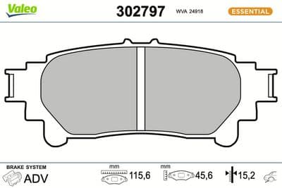 Juego de balatas de freno VALEO 302797