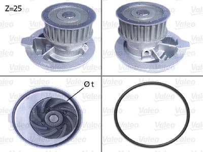 Bomba de agua, refrigeración del motor VALEO 506309
