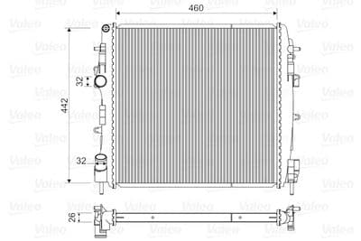Radiador, refrigeración del motor VALEO 734922