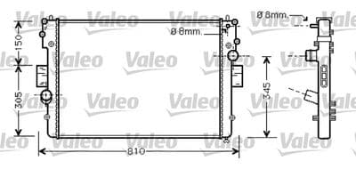 Radiador, refrigeración del motor VALEO 734448