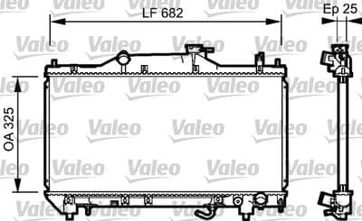 Radiador, refrigeración del motor VALEO 734491