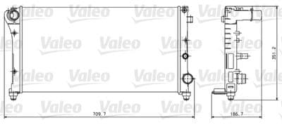 Radiador, refrigeración del motor VALEO 734924