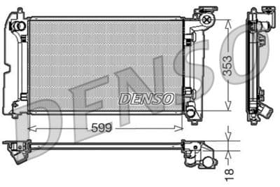 Radiador, refrigeración del motor DENSO DRM50010