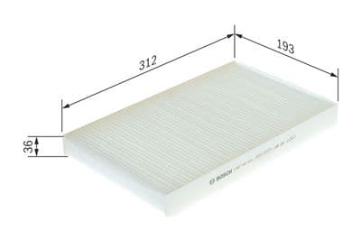 Filtro, aire del interior BOSCH 1 987 432 024