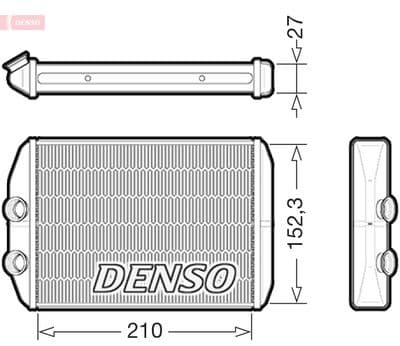 Radiador de calefacción, calefacción interior DENSO DRR23022