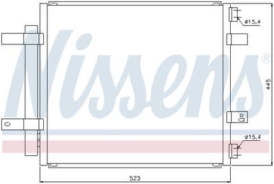 Condensador, aire acondicionado NISSENS 94866