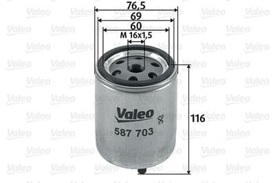 Filtro combustible VALEO 587703