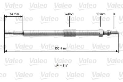 Bujía de precalentamiento VALEO 345153