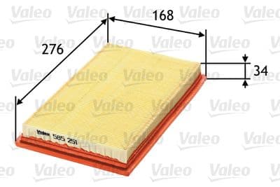 Filtro de aire VALEO 585251