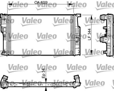 Radiador, refrigeración del motor VALEO 735493