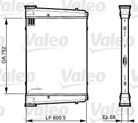 Radiador de aire de admisión VALEO 818882