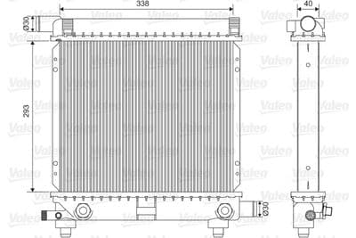 Radiador, refrigeración del motor VALEO 701590