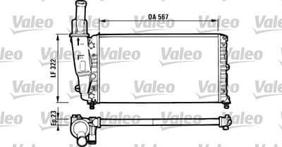 Radiador, refrigeración del motor VALEO 731562