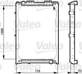 Radiador, refrigeración del motor VALEO 732972